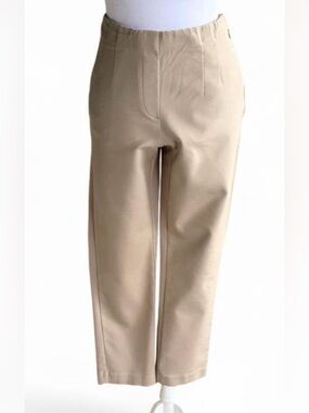 J. Jill Beige Straight Leg Pull-On Pants